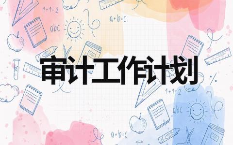 审计工作计划 (19篇）