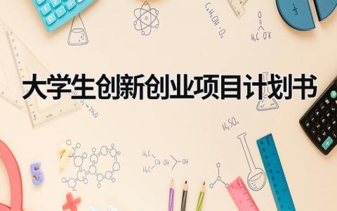 大学生创新创业项目计划书 (17篇）