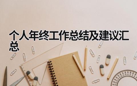 个人年终工作总结及建议汇总 (16篇）