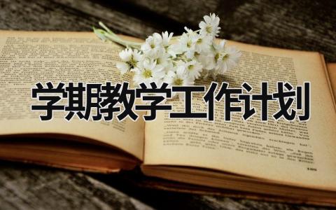 学期教学工作计划 (18篇）