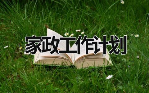 家政工作计划 (19篇）