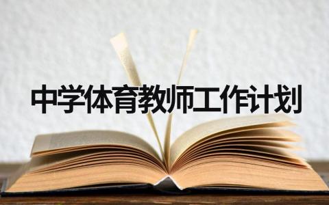 中学体育教师工作计划 (17篇）