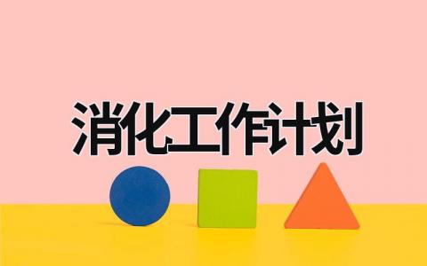 消化工作计划 (15篇）